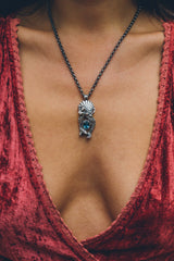 Mermaid Sisters Necklace (Blackened Silver)