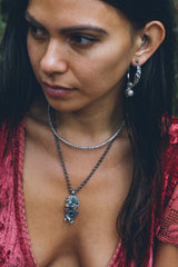 Mermaid Sisters Necklace (Blackened Silver)