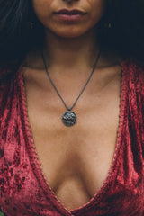 Angitia Coin Necklace (Blackened Silver)