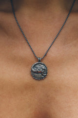 Angitia Coin Necklace (Blackened Silver)