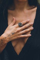 Anthemusa ring ~ (blackened silver)