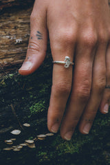 Seahorse stacking ring ~ (polished silver)