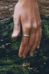 Bubble stacking ring ~ (polished silver)