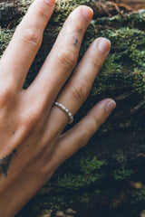 Sea cog stacking ring ~ (polished silver)