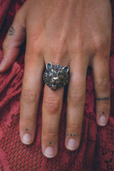 Tiger ring ~ (blackened silver)