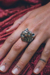 Tiger ring ~ (blackened silver)