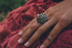 Tiger ring ~ (blackened silver)