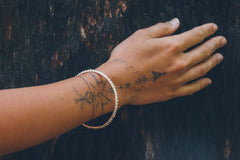 Bubble Tide Bangle (Polished Silver)