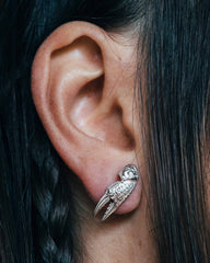 Crab claw earrings ~ (polished silver)