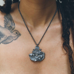 Viking ship necklace