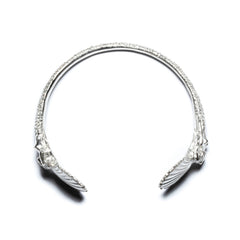 Angitia Shell Cuff Bangle (Polished Silver)