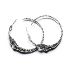 Angitia Hoop Earrings (Blackened Silver)