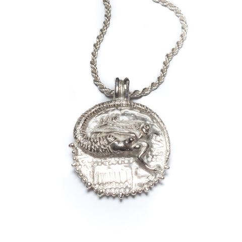 Angitia Coin Necklace (Polished Silver)