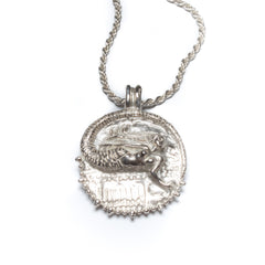 Angitia Coin Necklace (Polished Silver)