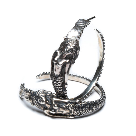 Angitia Hoop Earrings (Blackened Silver)