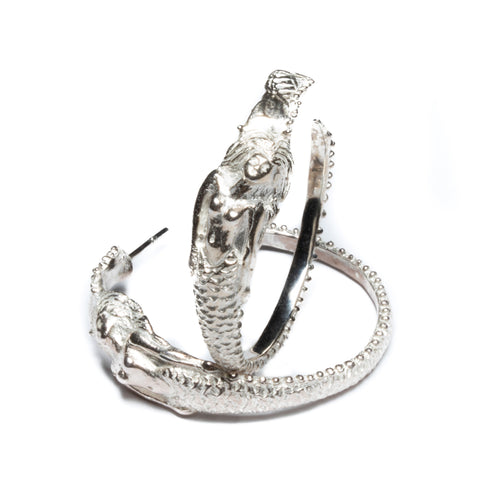 Angitia Hoop Earrings (Polished Silver)