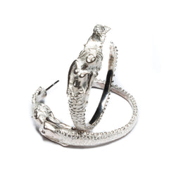 Angitia Hoop Earrings (Polished Silver)