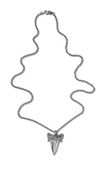 Small Sharks Tooth Necklace (Blackened Silver)