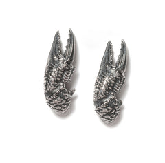 Crab claw earrings ~ (blackened silver)
