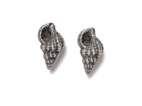 Shell earrings ~ (blackened silver)