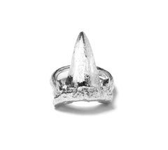Small sharks tooth ring ~ (polished silver)