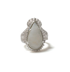 Shell Moon Drop Ring