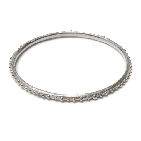 Bubble Tide Bangle (Polished Silver)
