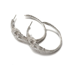 Angitia Hoop Earrings (Polished Silver)