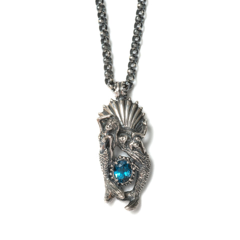Mermaid Sisters Necklace (Blackened Silver)