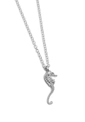Baby Seahorse Necklace (Polished Silver)