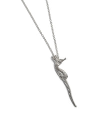 Queen Seahorse Necklace (Polished Silver)