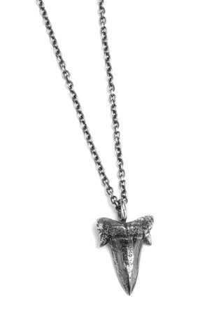 Small Sharks Tooth Necklace (Blackened Silver)