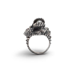 Anthemusa ring ~ (blackened silver)