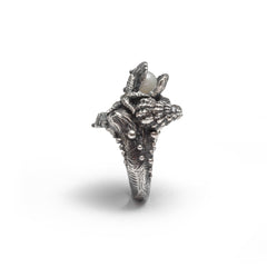 Anthemusa ring ~ (blackened silver)