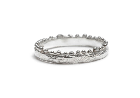 Bubble stacking ring ~ (polished silver)