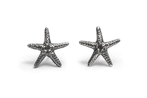 Starfish earrings ~ (blackened silver)