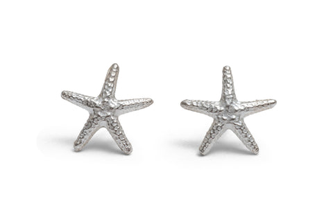 Starfish earrings ~ (polished silver)