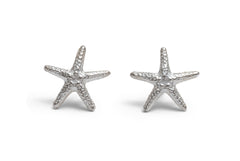 Starfish earrings ~ (polished silver)