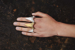 Small sharks tooth ring ~ (polished silver)