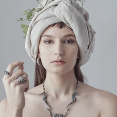 Angitia Hoop Earrings (Polished Silver)