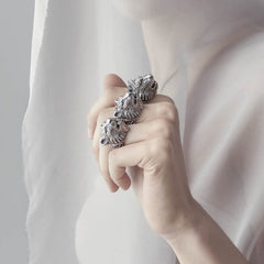 Tiger ring ~ (blackened silver)