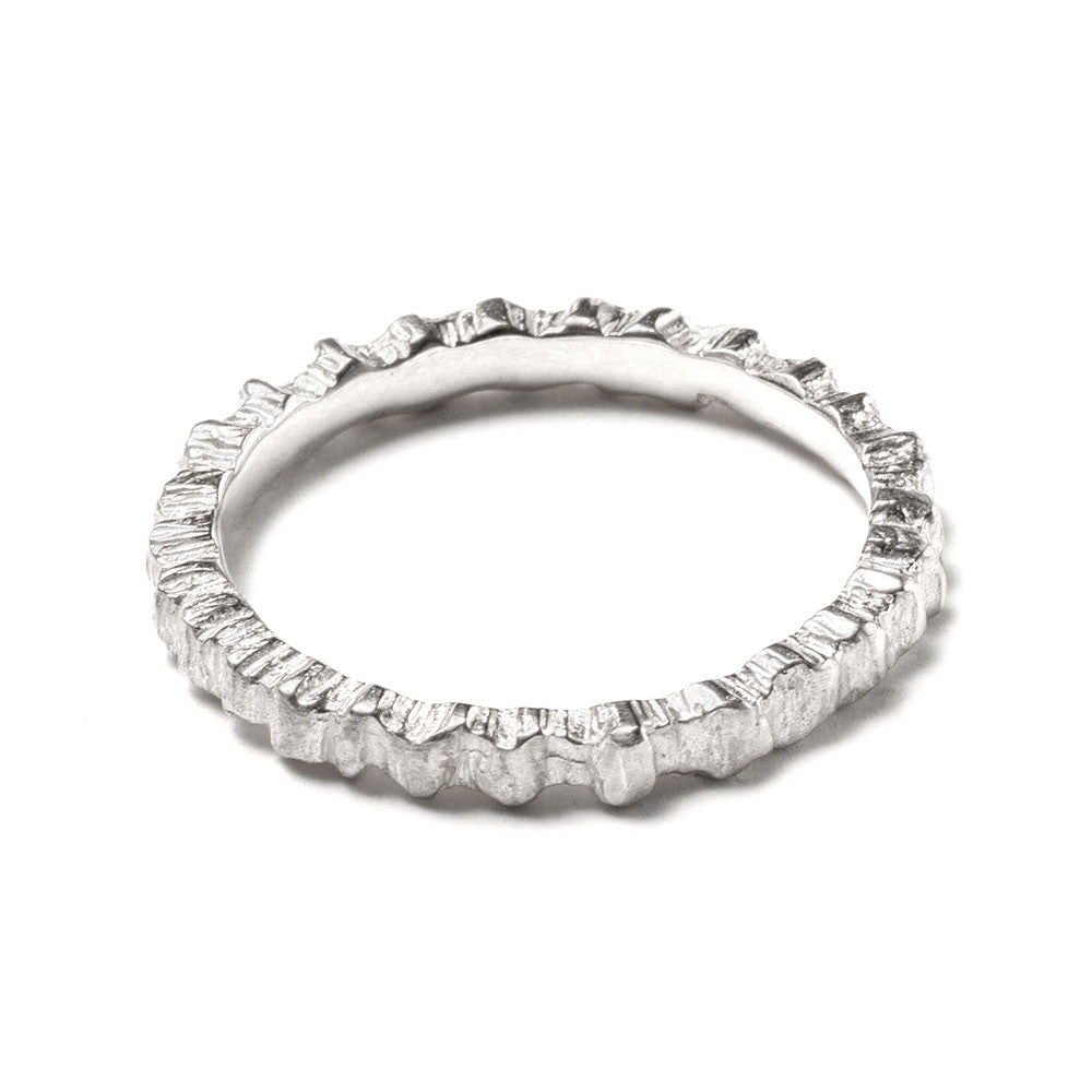 Sea cog stacking ring ~ (polished silver)
