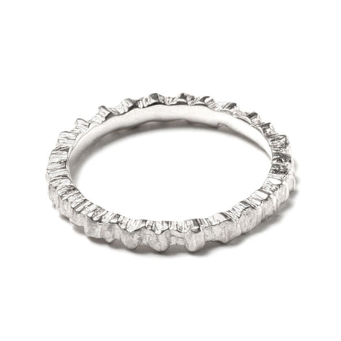 Sea cog stacking ring ~ (polished silver)